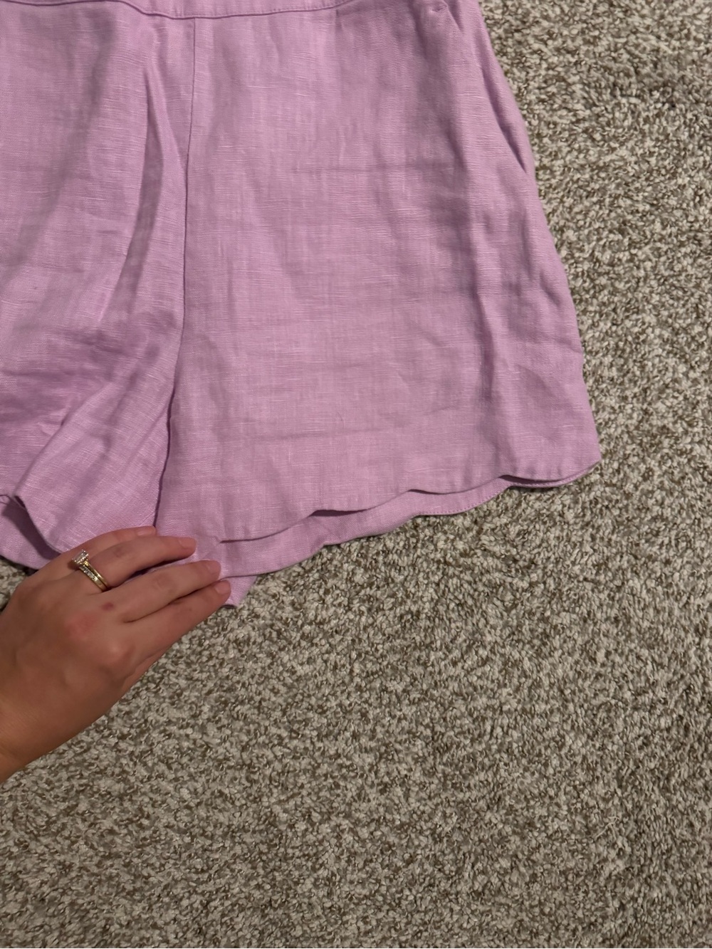 Two-Piece Cropped Tank & Scalloped Linen Shorts Set - Picture 2 of 6